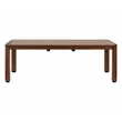 Mid-Century Modern Wood Kitchen Dining Table With Extension Leaf Brown
