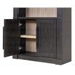 Three 8' Tall Bookcase Wall With Ladder Black