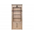 Two 8' Tall Bookcase Wall With Ladder Brown