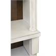Rustic Open 8' Wood Bookcase Storage Cabinet White