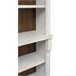 Rustic Open 8' Wood Bookcase Storage Cabinet White