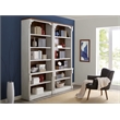 Two Rustic Open 8' Wood Bookcases Storage Cabinet Bookcase Wall White