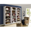 Three Rustic Open 8' Wood Bookcases Storage Cabinet Bookcase Wall White