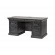 Traditional Wood Executive Desk Storage Office Credenza Fully Assembled Black