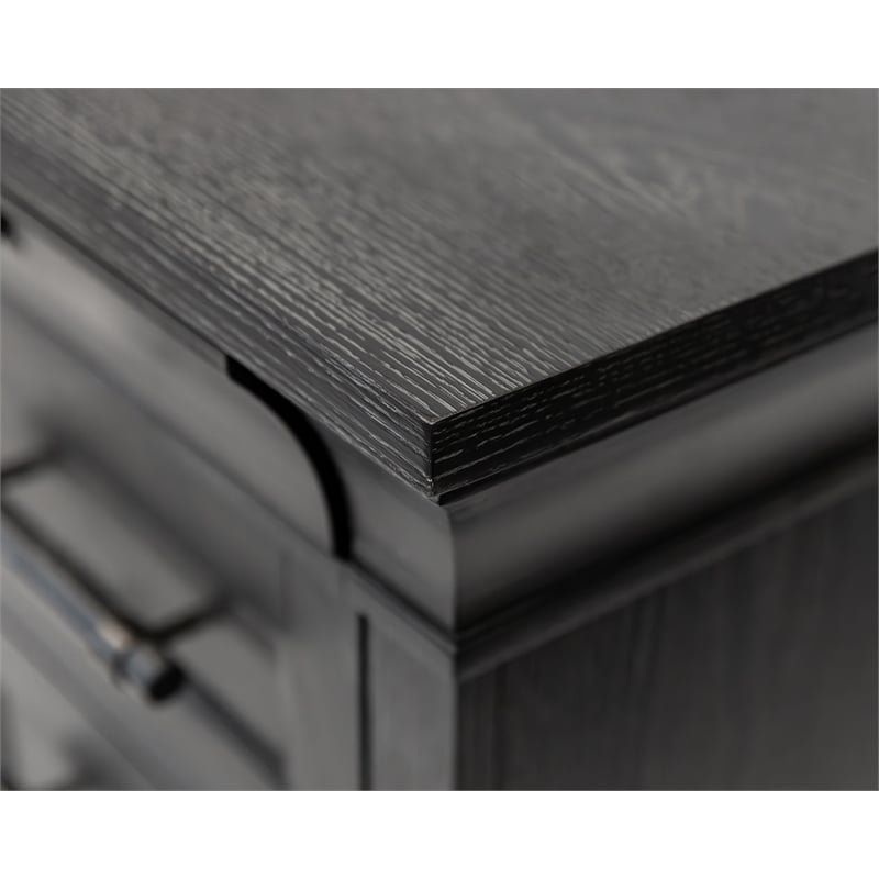 Traditional Wood Executive Desk Storage Office Credenza Fully Assembled Black