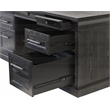 Traditional Wood Executive Desk Storage Office Credenza Fully Assembled Black