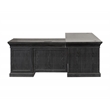 Traditional Executive Wood Double Pedestal L-Desk Corner Desk Office Table Black