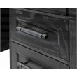 Traditional Executive Wood Double Pedestal L-Desk Corner Desk Office Table Black