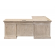 Traditional Executive Wood Double Pedestal L-Desk Corner Desk Office Table Brown