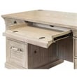 Traditional Wood Executive Desk Office Storage Hutch with Doors Brown