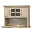 Traditional Wood Executive Desk Office Storage Hutch with Doors Brown