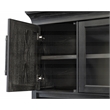 Traditional Wood Executive Hutch With Doors Office Storage Fully Assembled Black