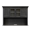 Traditional Wood Executive Hutch With Doors Office Storage Fully Assembled Black
