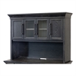 Traditional Wood Executive Hutch With Doors Office Storage Fully Assembled Black