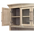Traditional Wood Executive Hutch With Doors Office Storage Fully Assembled Brown