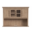Traditional Wood Executive Hutch With Doors Office Storage Fully Assembled Brown
