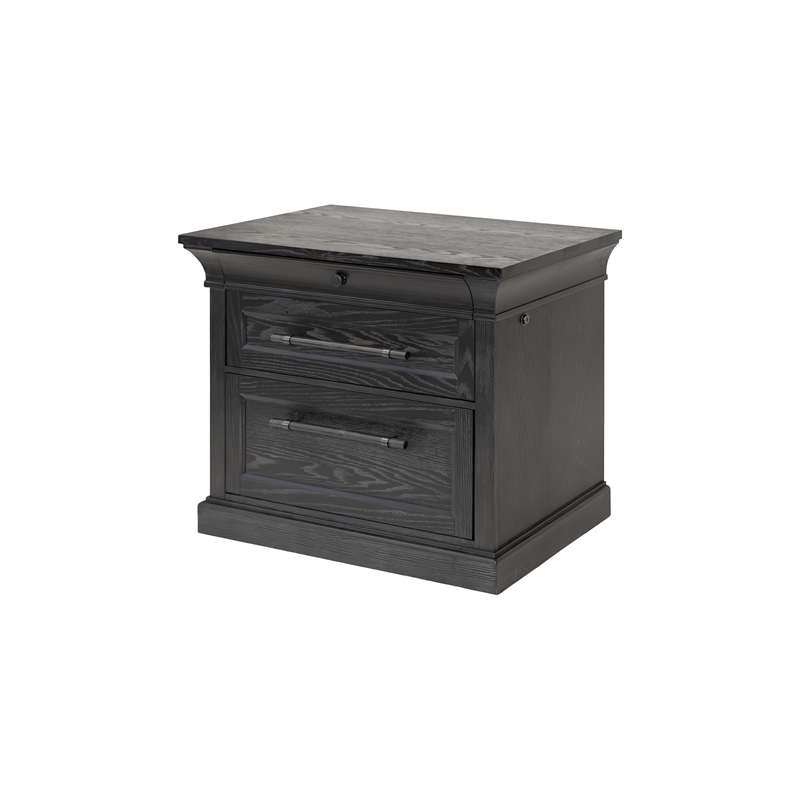 Traditional Wood Lateral File Office Storage Drawer Fully Assembled Black
