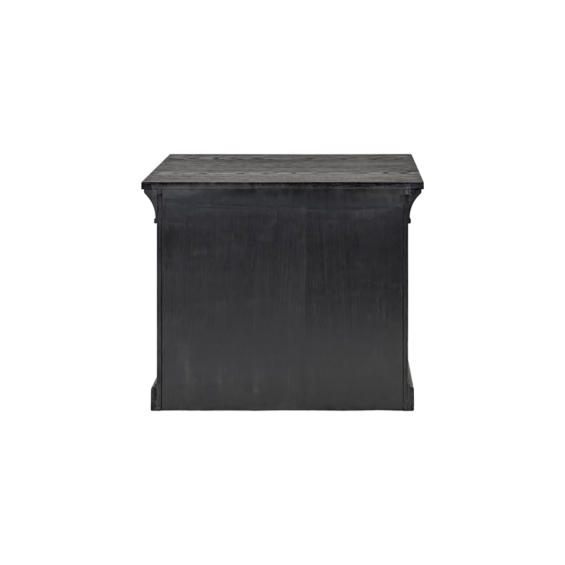 Traditional Wood Lateral File Office Storage Drawer Fully Assembled Black