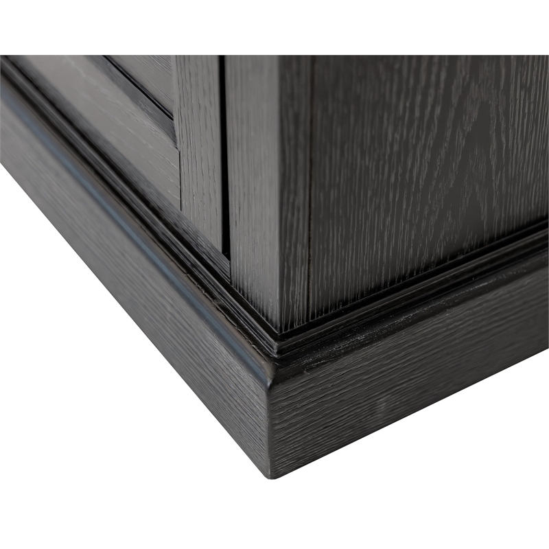 Traditional Wood Lateral File Office Storage Drawer Fully Assembled Black
