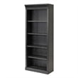 Traditional Wood Open Bookcase Office Storage Fully Assembled Black