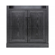 Traditional Wood Bookcase with Doors Office Storage Fully Assembled Black