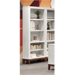 Contemporary Laminate Wood Open Bookcase Fully Assembled White