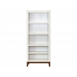 Contemporary Laminate Wood Open Bookcase Fully Assembled White
