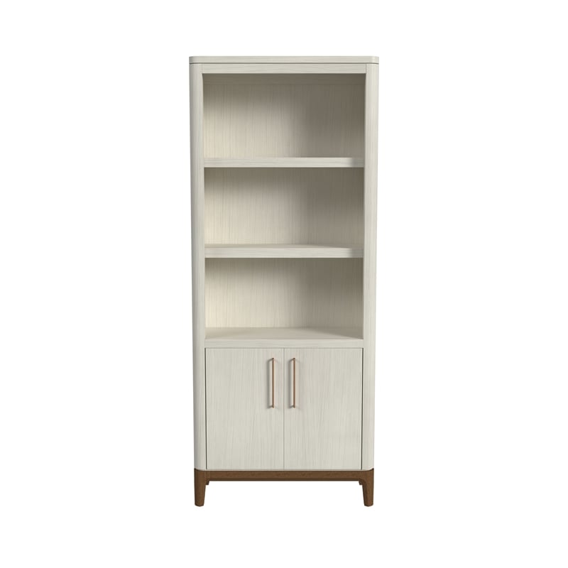 Contemporary Laminate Wood Bookcase Fully Assembled White