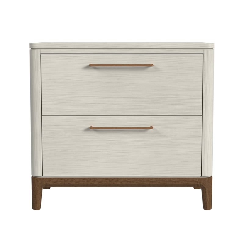 Contemporary Laminate Wood Lateral File Fully Assembled White