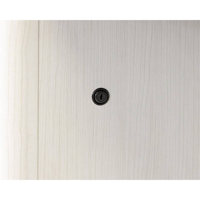 Contemporary Laminate Wood Double Pedestal Executive Desk Fully Assembled White