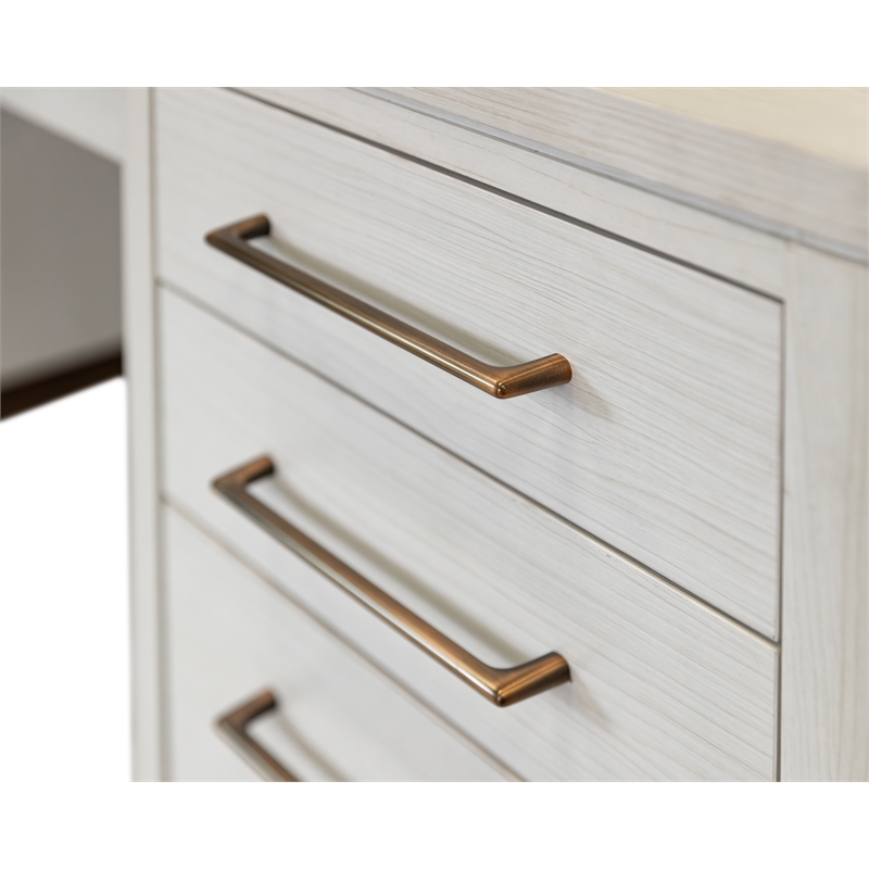 Contemporary Laminate Wood Office Desk Writing White