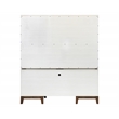 Contemporary Laminate Wood Office Desk & Hutch White