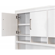 Contemporary Laminate Wood Office Desk & Hutch White