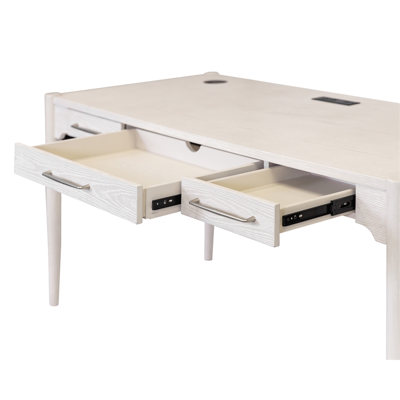 Modern Wood Office Writing Desk Storage Table White