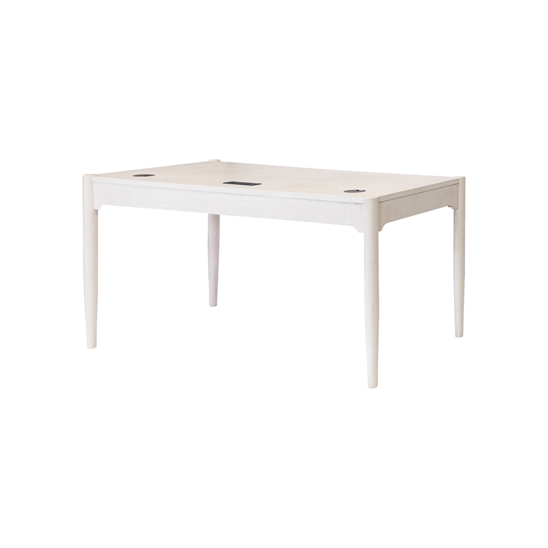 Modern Wood Office Writing Desk Storage Table White
