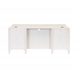 Modern Wood Double Pedestal Executive Desk Fully Assembled White