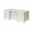 Modern Wood Double Pedestal Executive Desk Fully Assembled White