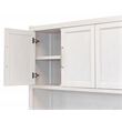 Modern Wood Hutch With Doors Storage Cabinet Fully Assembled White Finish