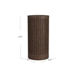 Modern Wood Living Room Entertainment Tulane Round Pedestal - Brown