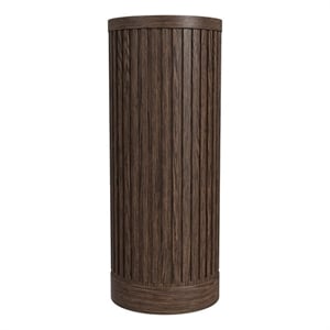 Modern Wood Living Room Entertainment Tulane Round Pedestal - Brown