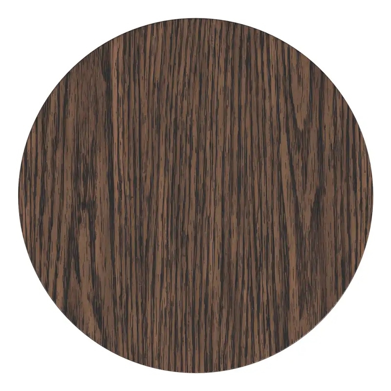 Modern Wood Living Room Entertainment Tulane Round Pedestal - Brown