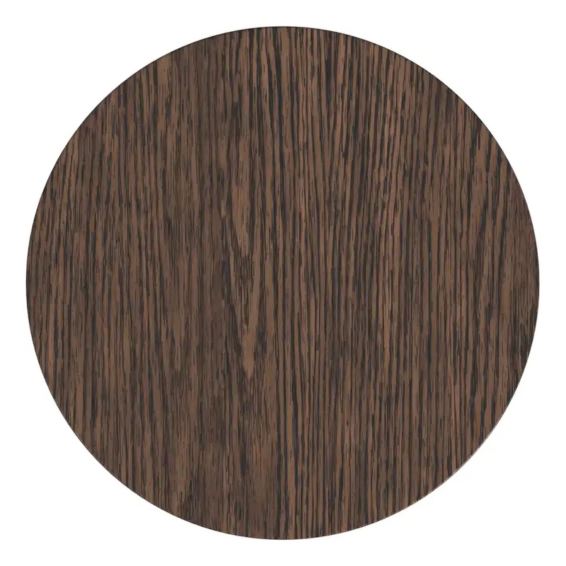 Modern Wood Living Room Entertainment Tulane Round Pedestal - Brown