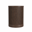 Modern Wood Living Room Entertainment Tulane Round Chair Side Table - Brown