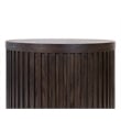 Modern Wood Living Room Entertainment Tulane Round Chair Side Table - Brown