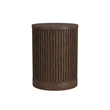 Modern Wood Living Room Entertainment Tulane Round Chair Side Table - Brown