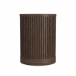 Modern Wood Living Room Entertainment Tulane Round Chair Side Table - Brown