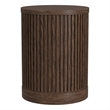 Modern Wood Living Room Entertainment Tulane Round Chair Side Table - Brown
