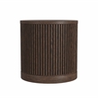 Modern Wood Living Room Entertainment Tulane Round End Table - Brown