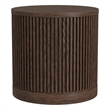 Modern Wood Living Room Entertainment Tulane Round End Table - Brown