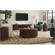 Modern Wood Living Room Entertainment Tulane Round Cocktail Table - Brown